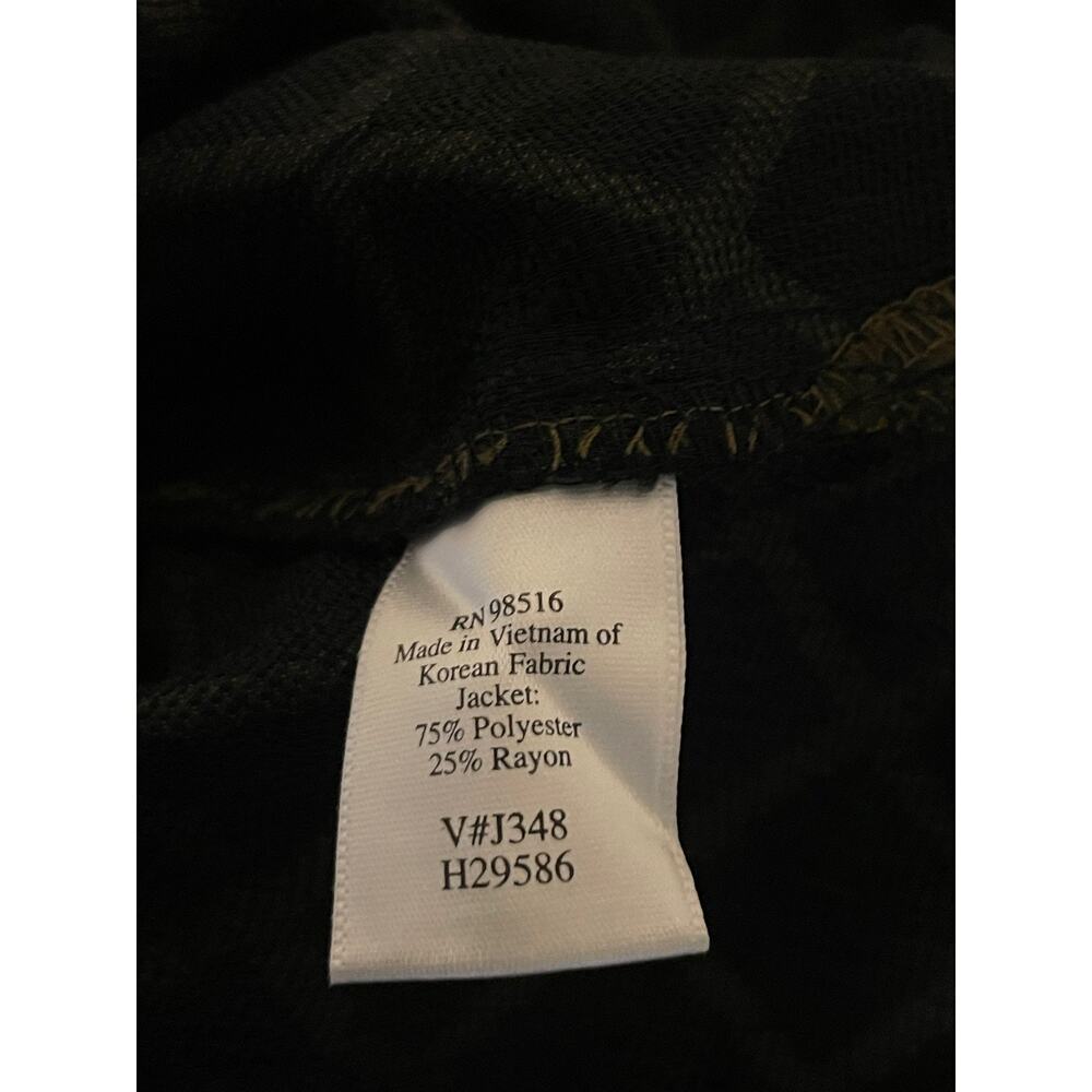 Coldwater Creek Jacket Womens 3X Green Taffeta Collarless Button Mid Length - Picture 5 of 8